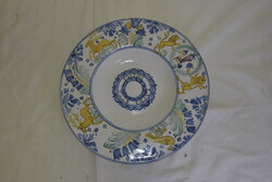 Habán majolika Lackó fali dísz tál, tányér A263