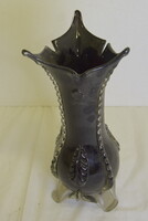 Több rétegű, vastag falú, cseh üvegváza A176