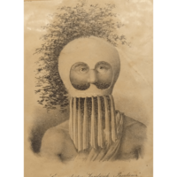 John Webber Cook kapitány vintage nyomat Szendvics szigeteki férfiról maszkban F0763
