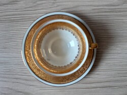 Mitterteich Bavaria dúsan aranyozott porcelén mokkás szett