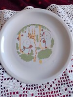 Alföldi porcelan zsiráfos gyermek tányér