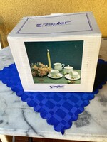 ZEPTER hat személyes porcelán kapucsinós kávés készlet.