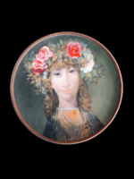 Szàsz Endre Hollóházi Porcelán Tànyér - Hibàtlan Vitrin Àllapot