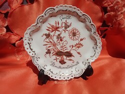 Hagymamintás  porcelán  dísztányér