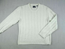 EREDETI GANT (L / XL) ELEGÁNS RUGALMAS NŐI TÖRTFEHÉR CSAVART MINTÁS PULÓVER