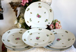 Herendi porcelán, Eton mintás lapos tányér, 5 db, külön-külön is