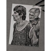 Grafitceruza portré megrendelésre / Portrrérajz fotó alapján / Egyedi portré rajzolás