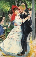 Hepp Natália: Pierre-Auguste Renoir után-Tánc Bougivalban(MPL csomag automatába szálitás ingyenes)