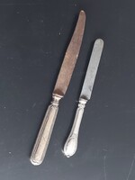 ! Jelzett ezüstözött nyelű kések - a képeken látható állapot! - 929