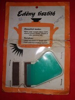 Retro műanyag tömegcikk trafikáru edénytisztító eredeti csomagolásában a képek szerint