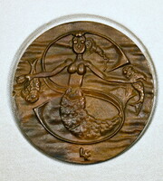LIGETI ERIKA (1934-2004) ESZTERGOM BRONZ PLAKETT