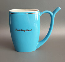 "Františkovy Lázně" feliratú kúrapohár, fürdőpohár, színes emlékpohár