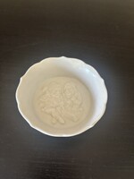 Meissen kis tál 2 bányász manó figurális