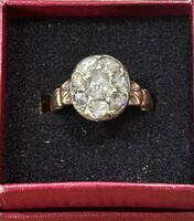 Hollandi rózsa csiszolású gyémántgyűrű