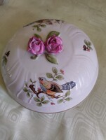 Hollóházi Pannónia Madaras bonbonier tető 14c m átmérőjű