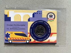 2023 Országos Mentőszolgálat (OMSZ) alapításának 75. évfordulója 50 Forint elsőnapi veret bliszter