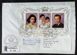 LUXfb155f / Luxemburg 1988 JUVALUX 88 Nemzetközi Filatéliai Kiállítás blokk FDC-n futott