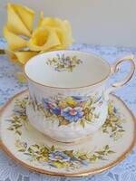 Angol finom csont porcelán virágmintás teás szett