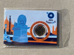 2018 Birkózó Világbajnokság 50 Forint elsőnapi veret bliszter, RITKA, ALACSONY SORSZÁM: 00083