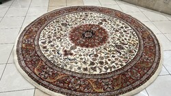3984 Hindu Tabríz Kézi Gyapjú Perzsa Kerek Szőnyeg 225CM Ingyen Futár