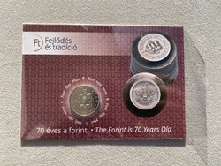 2016 70 éves a Forint 50 Forint elsőnapi veret bliszter