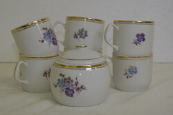 Hollóházi porcelán teás-, kávéskészlet A283