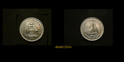 25 CENTES ÉRME - BAHAMÁK ÁLLAMKÖZÖSSÉGE 1979 -UNC - VERDEFÉNYES