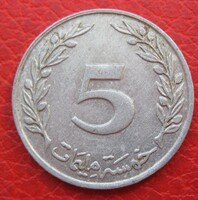 Tunézia 5 milliemes 1993 (A6)