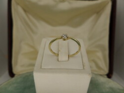 Arany brilles szoliter gyűrű cca 0.08 ct