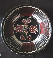 Kerámia falitányér kétvirágos