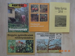 KERTÉSZETTEL, NÖVÉNYVÉDELEMMEL KAPCSOLATOS KIADVÁNYOK - 5 db együtt