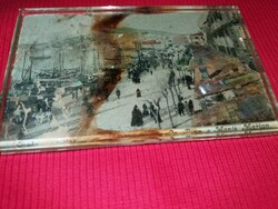 19.sz. gyöngyházas asztali levélnehezék Abbázia Monte Marian kikötő ma Split része a képek szerint
