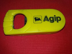 Retro AGIP REKLÁM benzinkutas PLASZTIK  palackbontó sörnyitó / lezáró 10 cm a képek szerint