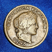 Peru 20 centavo, 1948.Ceres (a gabona és az anyai szeretet római istennője)  (339)