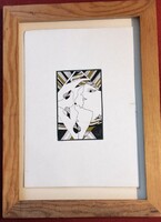 Szász Endre : Hollóházi porcelán tusrajz terv..24x33 cm.