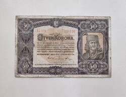 50 Korona 1920, F+. 001-es sorozat.