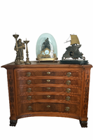 Intarziás 5 fiókos komód 1920-1930 körül art deco periódus