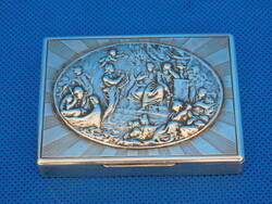 Ezüst Barokk jelenetes  dobozka  123 gr