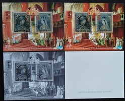 IM3g / 1997 IV. Károly halálának 75. évfordulója emlékív garnitúra azonos sorszámmal (felülnyomott)