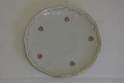 Zsolnay porcelán barokk virág mintás kis tányér A253