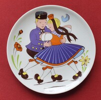 Winterling Röslau Bavaria német porcelán fali akasztható tányér táncoló pár táncospár kistányér