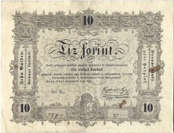 10 tíz forint 1848 Kossuth bankó Fordított hátlapi alapnyomat 3.