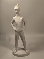 Zsolnay strandoló lány porcelán figura 25,5cm P33