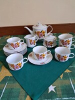 Alföldi porcelán, dália mintás  teás-, kávés készlet