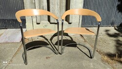 ÁRAT NÉZZE!!!!!!!!! MÉG KETTŐ ELÉRHETŐ! Csővázas  CANASTA szék Made in Italy 1970 2 db / ár /darabár