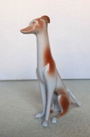 Hollóházi porcelán 16 cm-es hibátlan kutya szobor