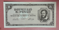 UNC - EGYMILLIÓ B.-PENGŐ - 1946 JÚNIUS 3. (Ritkaság) (36)