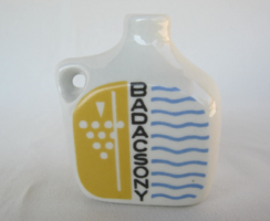 Zsolnay porcelán retro balatoni emlék váza Badacsony