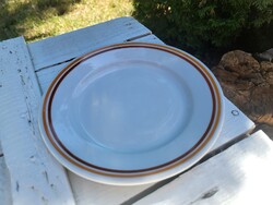 Alföldi porcelán_narancs-barna csíkos süteményes tányér