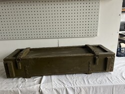 Nagy méretű orosz katonai stílusú fa lőszerláda 1986
